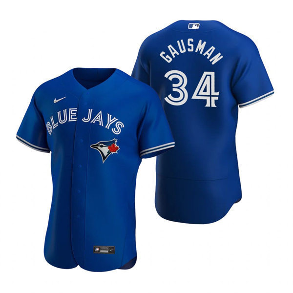 Mens Toronto Blue Jays #34 Kevin Gausman Nike Royal Alternate FlexBase Player Jersey